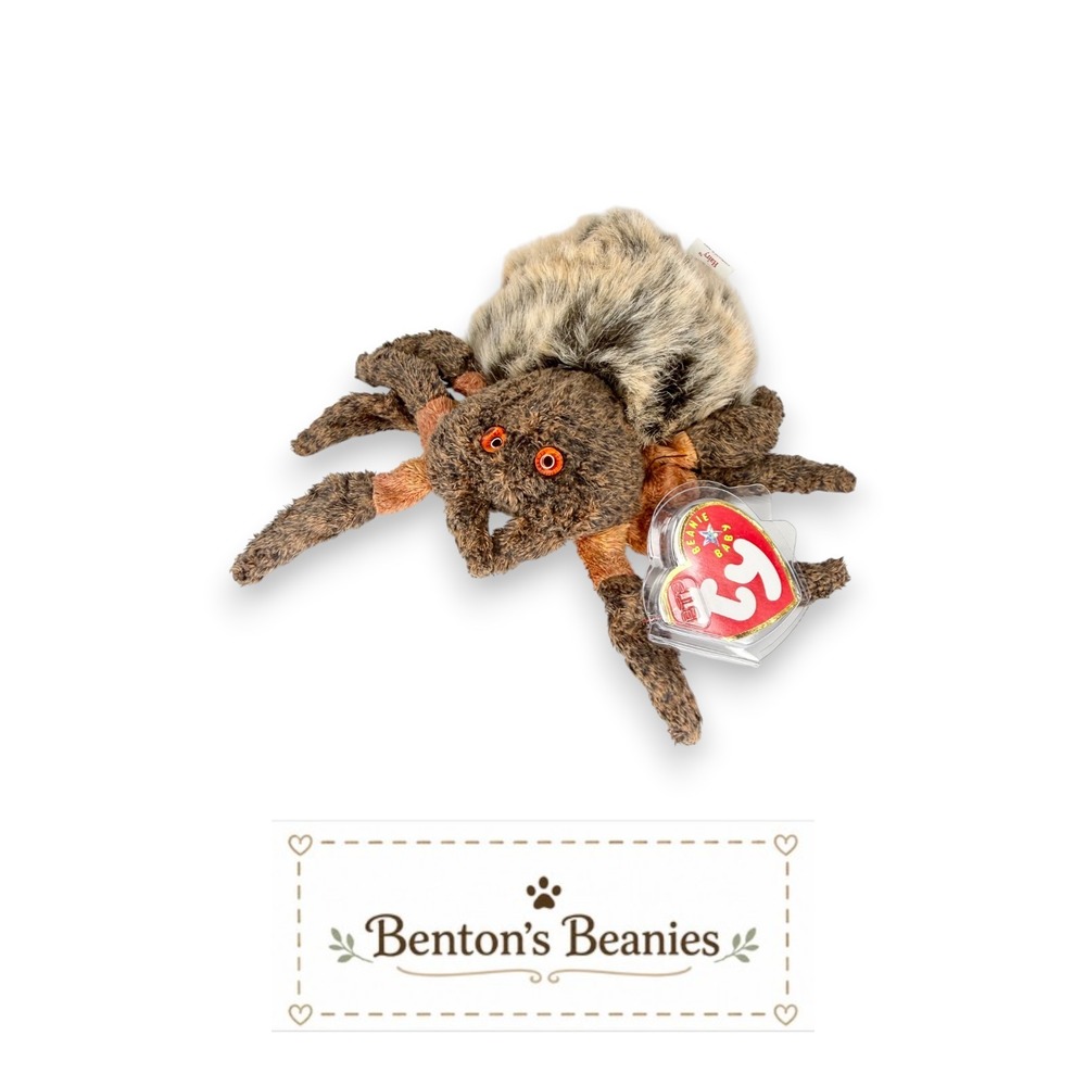 Hairy the Spider Ty Beanie Baby | Web Weaver 🕸️ | Mint Heart Tag ⭐